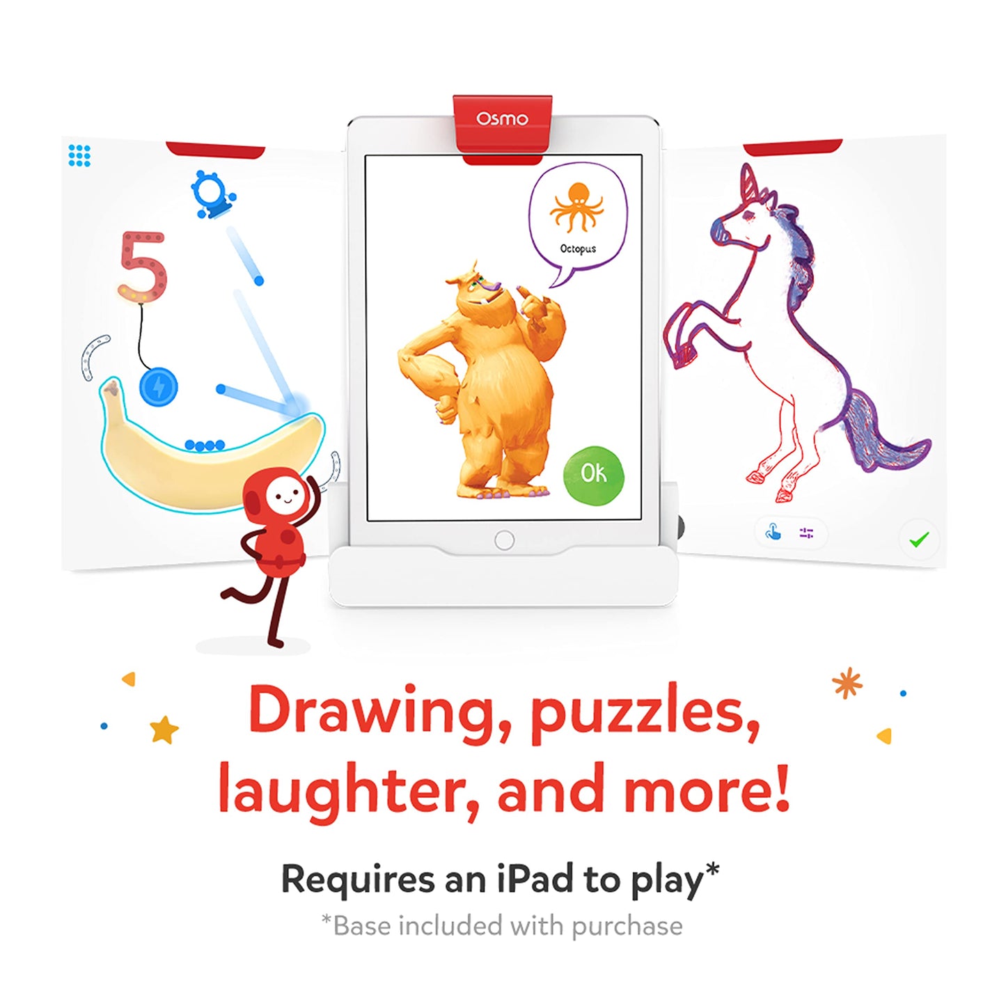 Osmo Creative Starter Kit for iPad — 3 Educational Games + Base Included | STEM Learning Toy for Kids 5-10