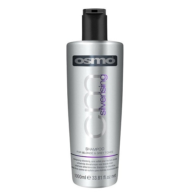 Osmo Silverising Shampoo Neutralises Yellow Tones for Blonde, Grey & White Hair 300ml