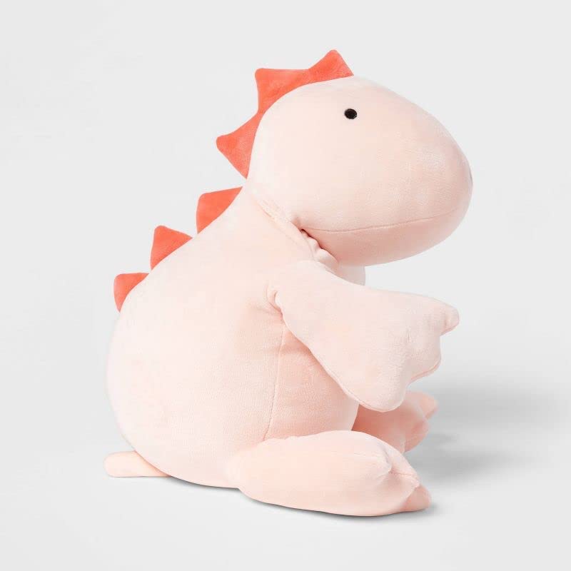OSOCU 1.4 LB Weighted Stegosaurus Plush – 16-Inch Pink Dino Pillow for Cozy Snuggles