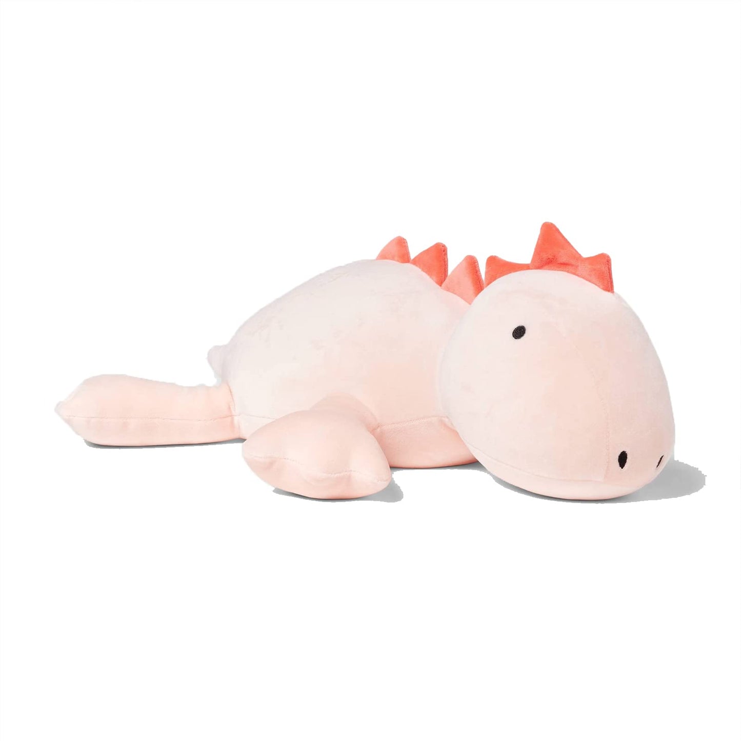 OSOCU 1.4 LB Weighted Stegosaurus Plush – 16-Inch Pink Dino Pillow for Cozy Snuggles