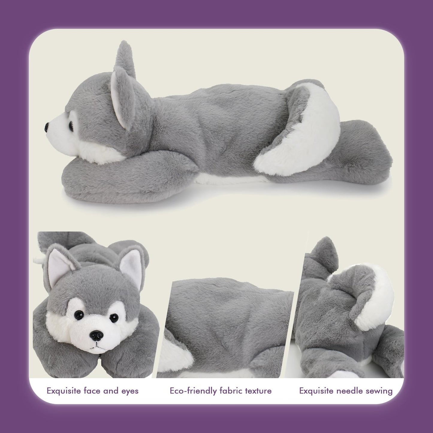 OSOCU Weighted Husky Plush Heating Pad with Lavender & Tourmaline