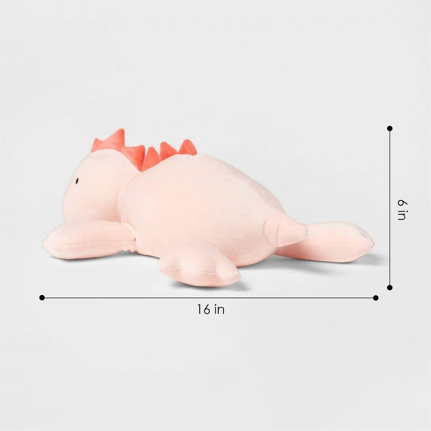 OSOCU 1.4 LB Weighted Stegosaurus Plush – 16-Inch Pink Dino Pillow for Cozy Snuggles