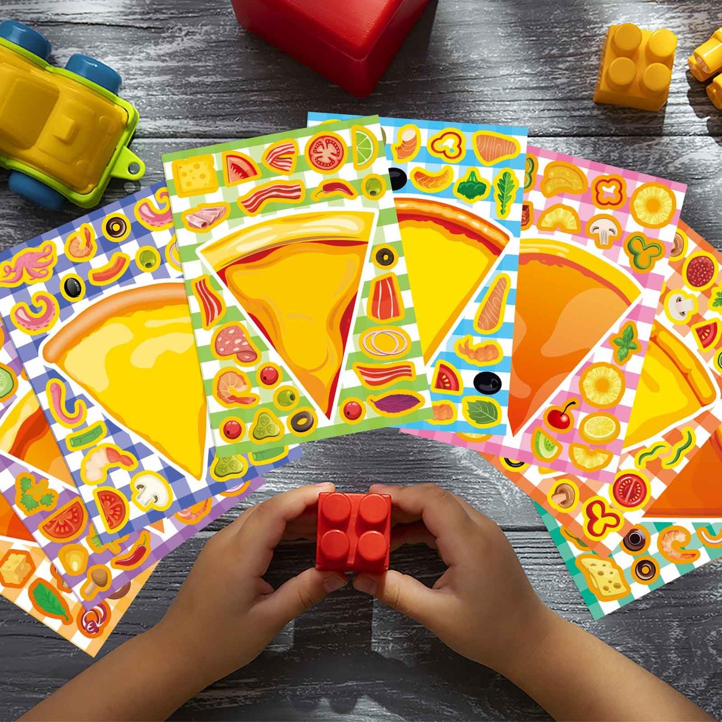 OTAITY 24 Sheets Make Your Own Pizza Stickers for Kids – DIY Party Favors & Fun Activities