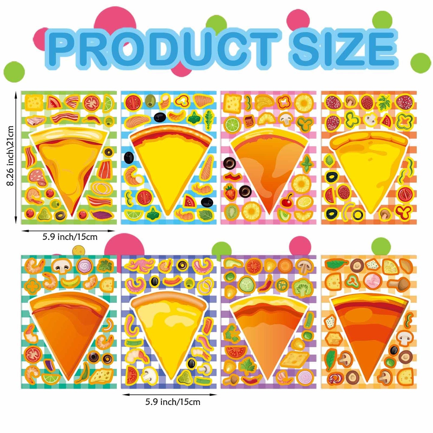 OTAITY 24 Sheets Make Your Own Pizza Stickers for Kids – DIY Party Favors & Fun Activities