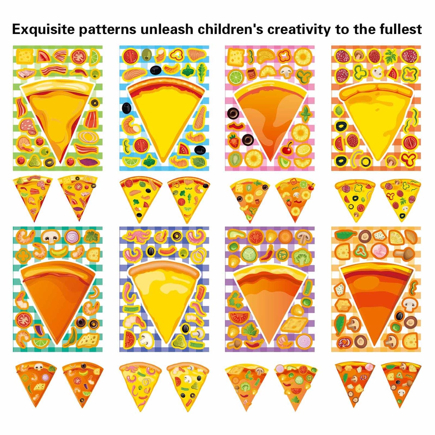 OTAITY 24 Sheets Make Your Own Pizza Stickers for Kids – DIY Party Favors & Fun Activities