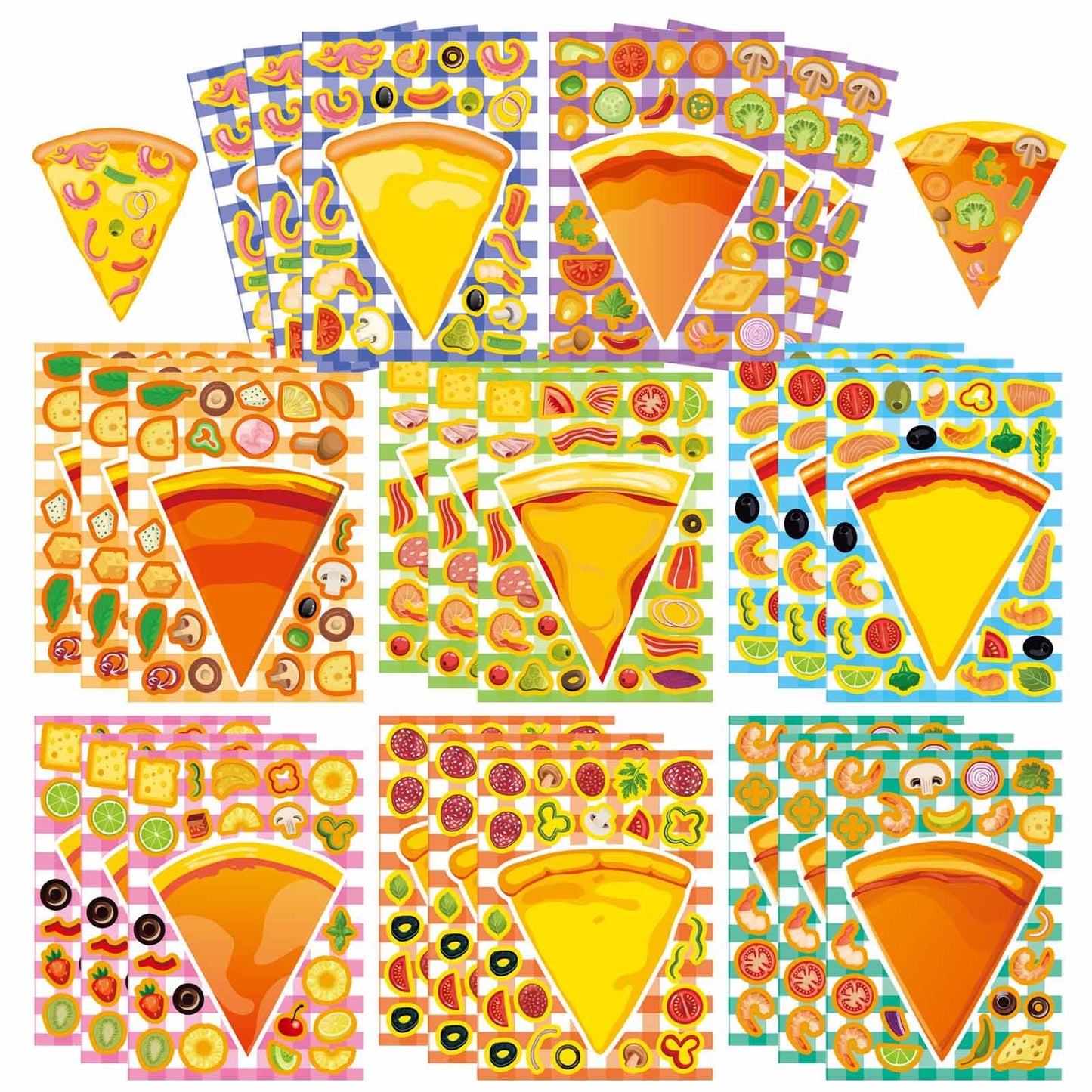 OTAITY 24 Sheets Make Your Own Pizza Stickers for Kids – DIY Party Favors & Fun Activities