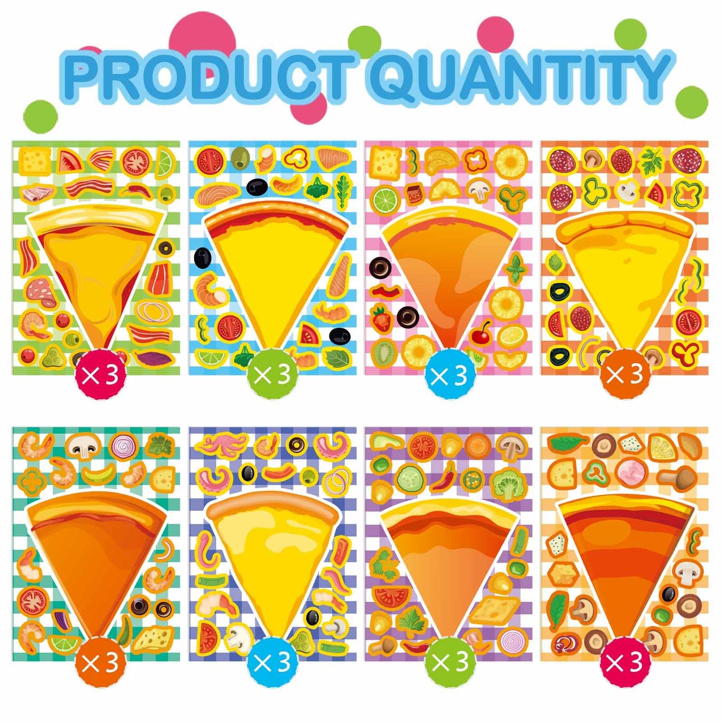 OTAITY 24 Sheets Make Your Own Pizza Stickers for Kids – DIY Party Favors & Fun Activities
