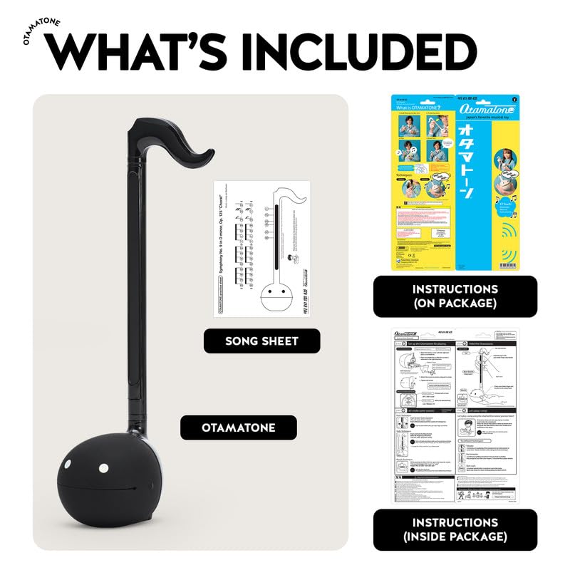 Otamatone Black Portable Electronic Musical Instrument – Award-Winning Japanese Synth from Maywa Denki