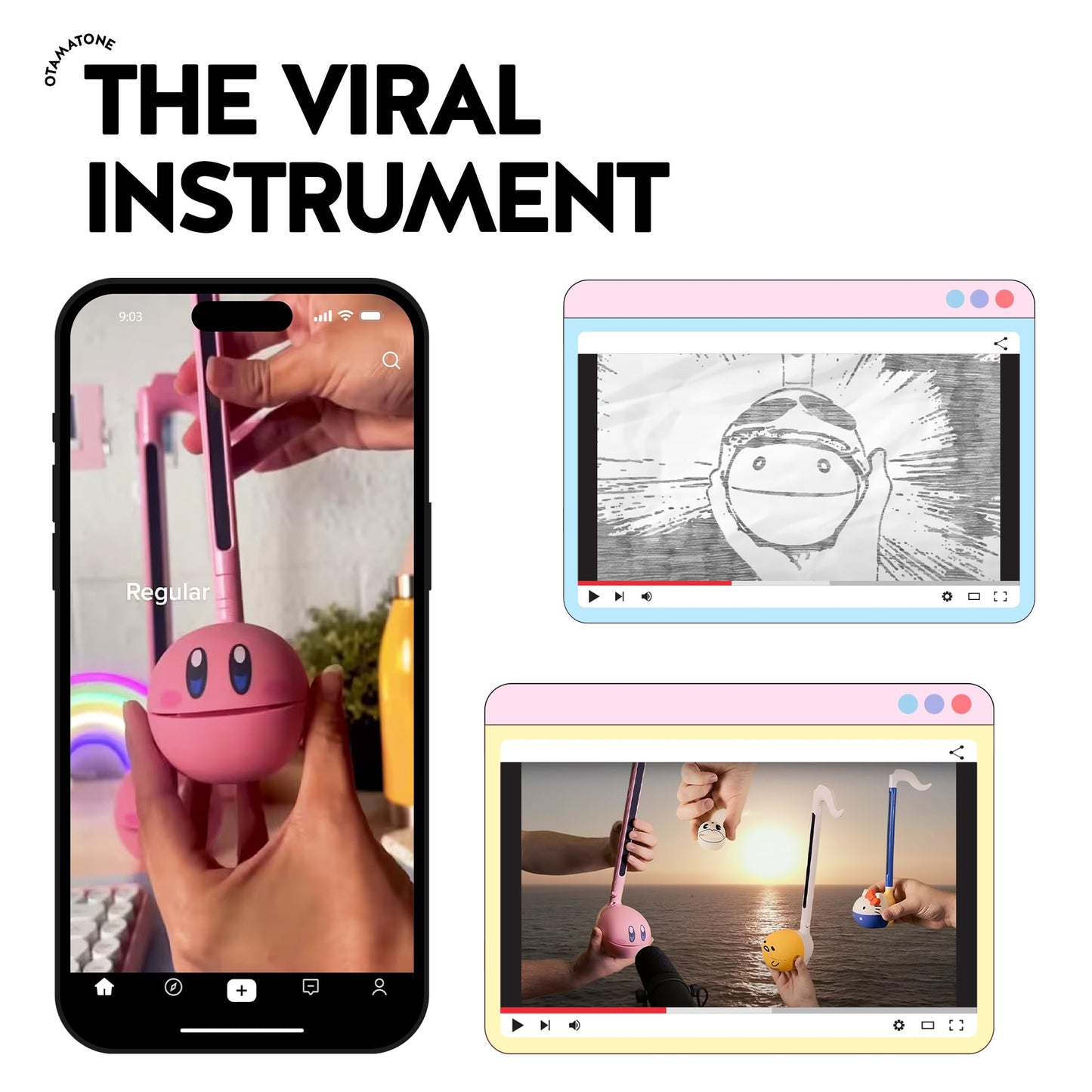 Otamatone Blue – Portable Japanese Electronic Musical Instrument by Maywa Denki Studio