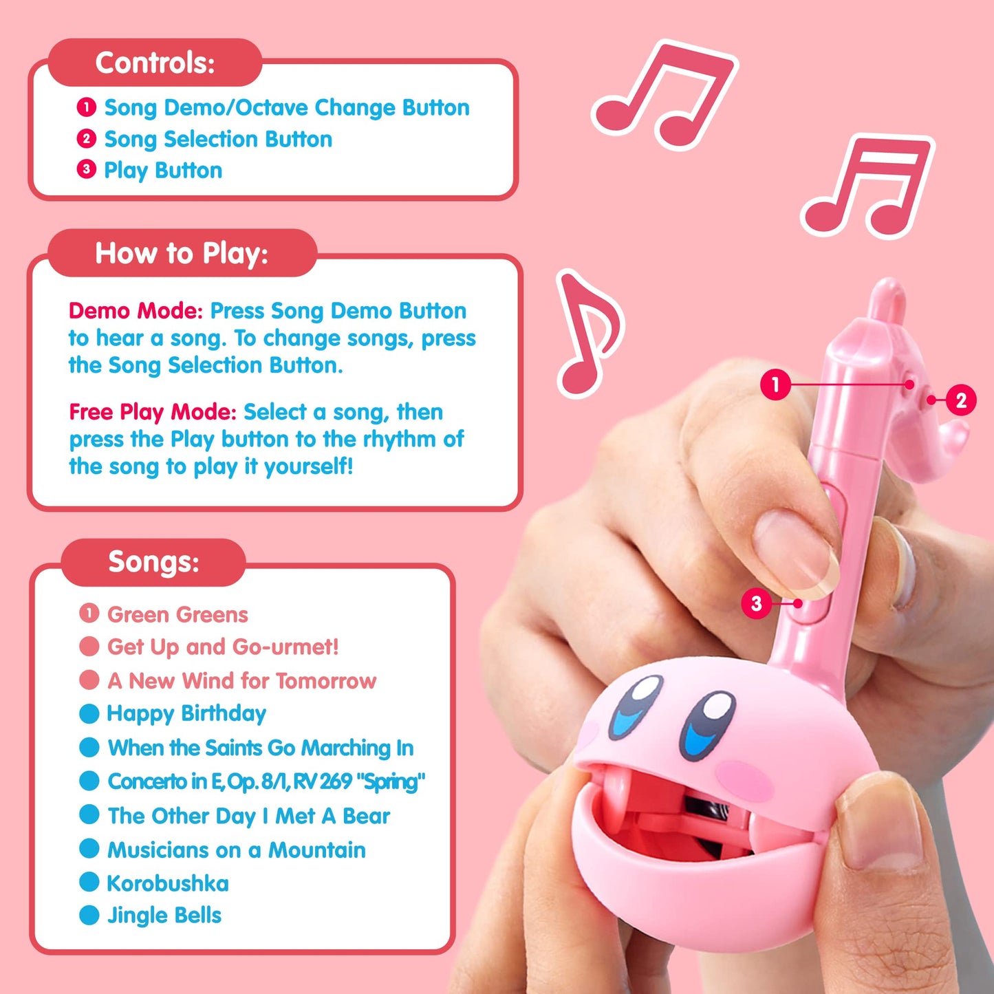Otamatone Melody Kirby Edition – Special Kirby Toy by Otamatone | Portable Musical Synthesizer