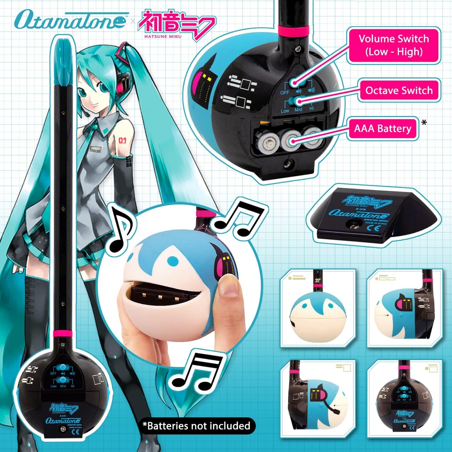 Otamatone Hatsune Miku Ninja Edition – Portable Japanese Electronic Musical Instrument by Maywa Denki
