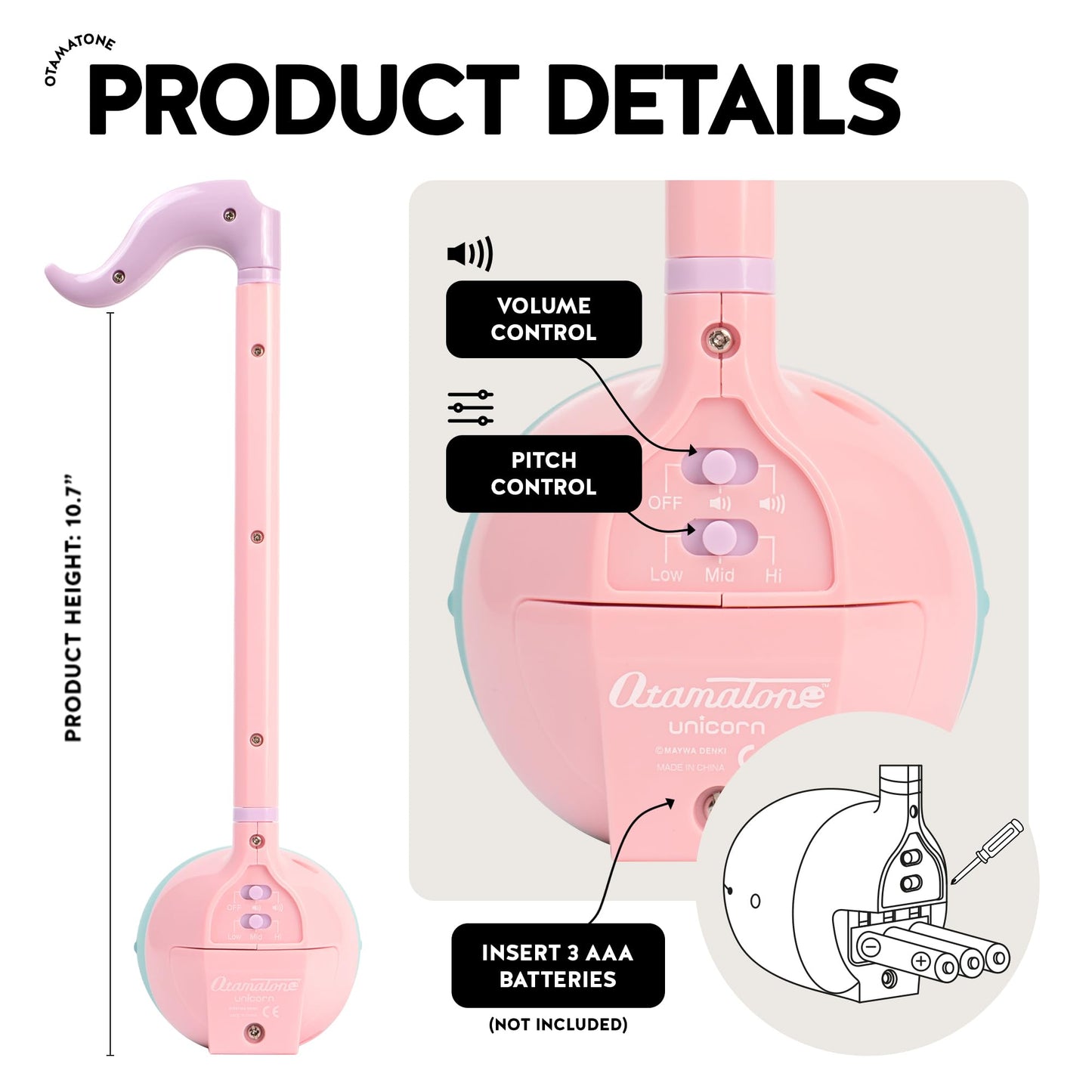 Otamatone Unicorn Portable Music Synthesizer by Maywa Denki – Fun Educational Gift