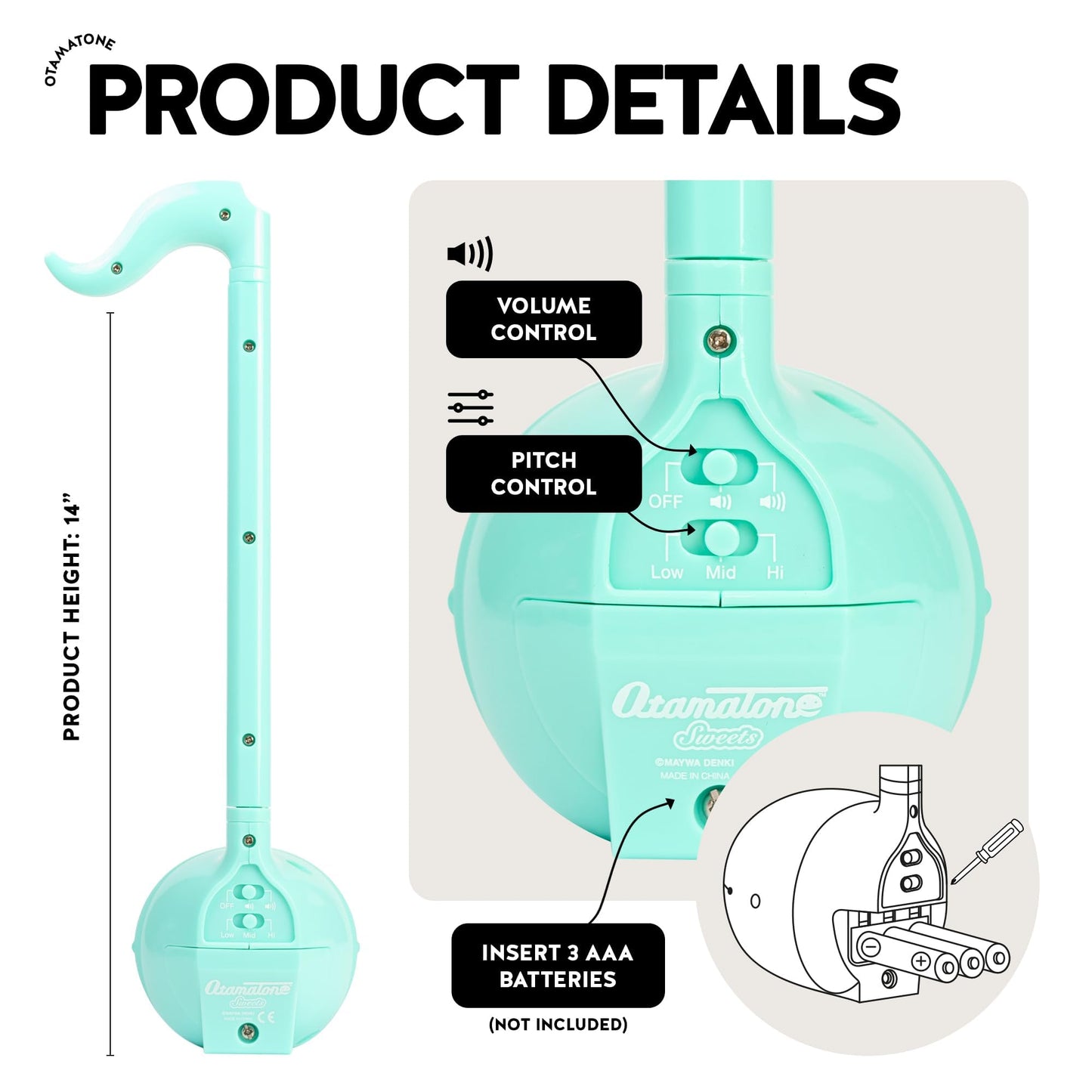 Otamatone Mint – Portable Japanese Electronic Musical Instrument by Maywa Denki