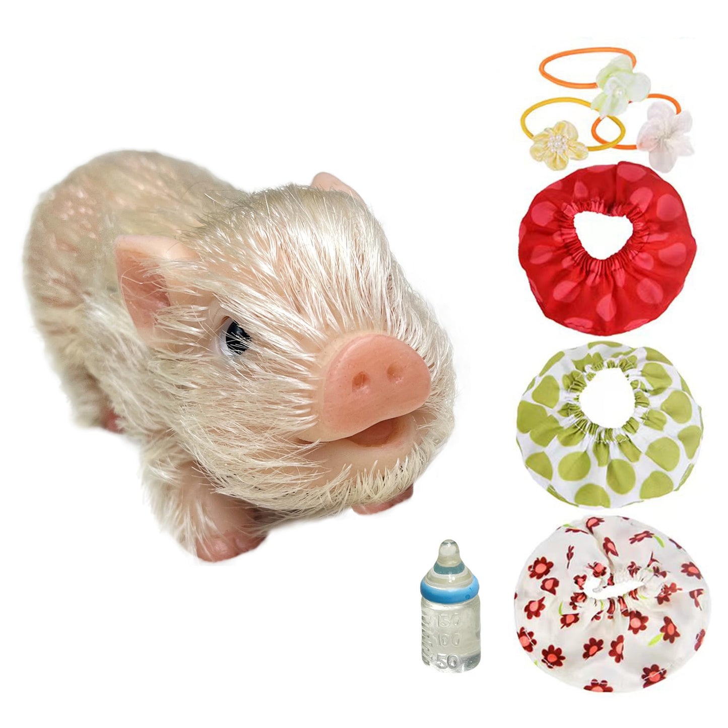 OtardDolls 5-Inch Lifelike Reborn Pig Doll – Full Silicone Mini Realistic Baby Pig Toy & Accessories