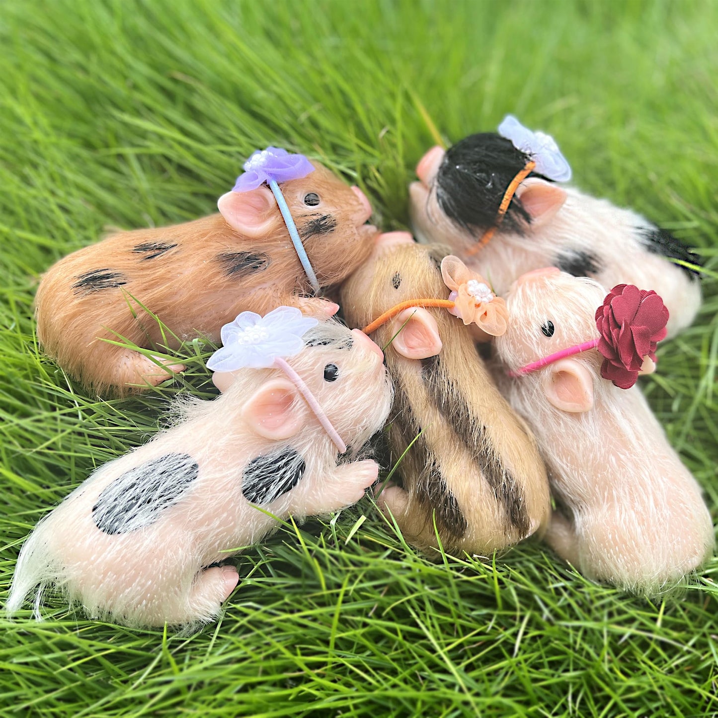 OtardDolls 5-Inch Lifelike Reborn Pig Doll – Full Silicone Mini Realistic Baby Pig Toy & Accessories