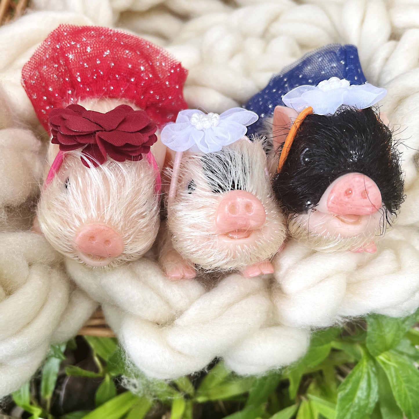 OtardDolls 5-Inch Lifelike Reborn Pig Doll – Full Silicone Mini Realistic Baby Pig Toy & Accessories
