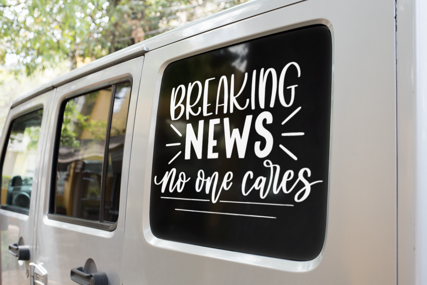 Breaking News No One Cares Sarcastic Sticker
