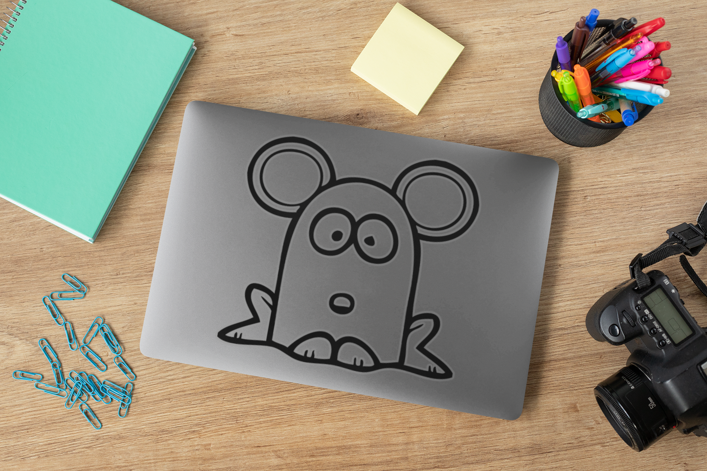 Funny Cartoon Mouse Sticker