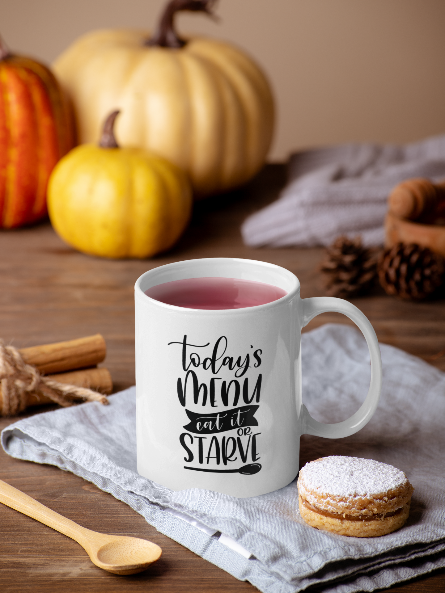 Todays Menu Eat It Or Starve Kitchen Mug