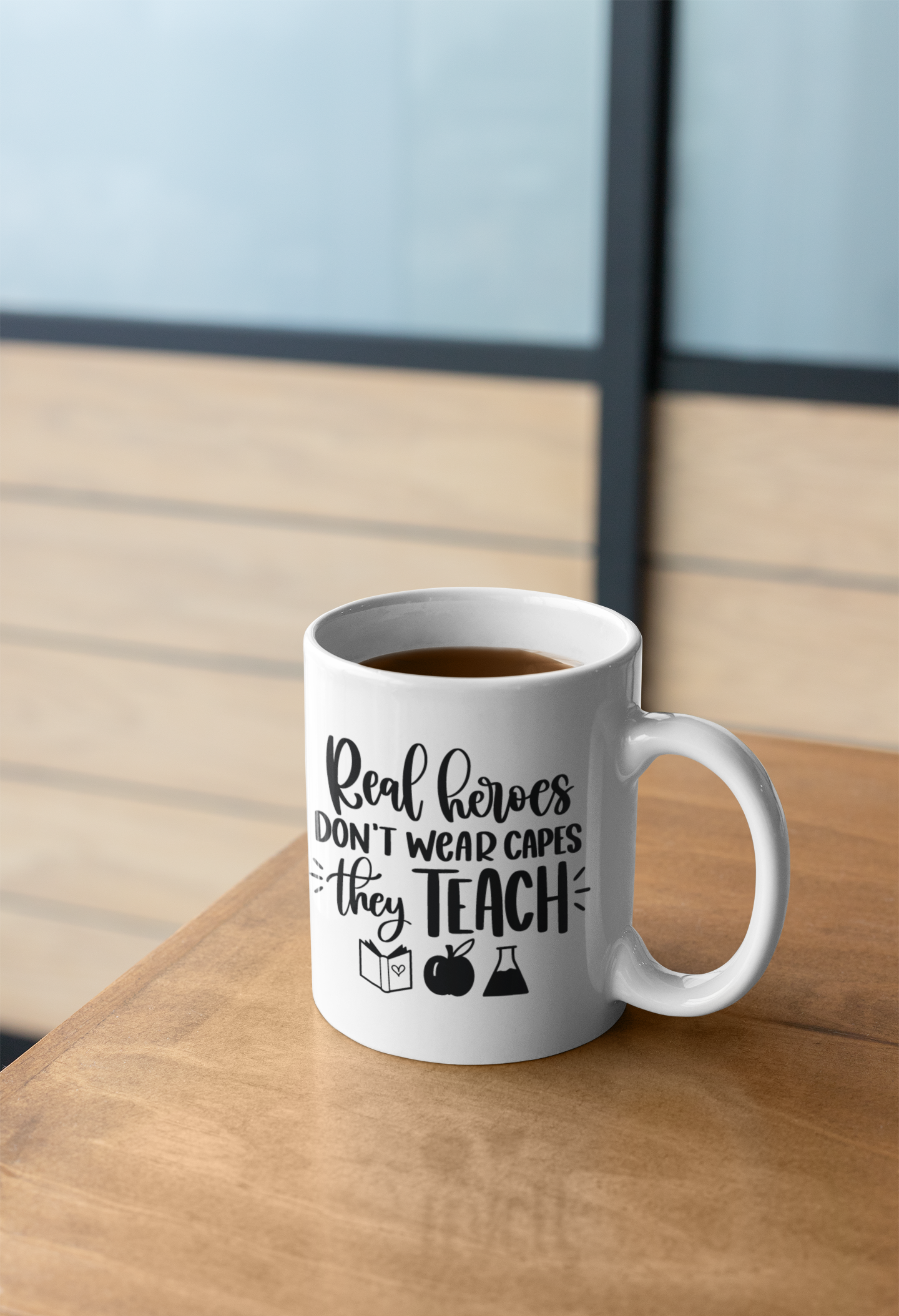 Real Heroes Dont Wear Capes They Teach Teacher Mug