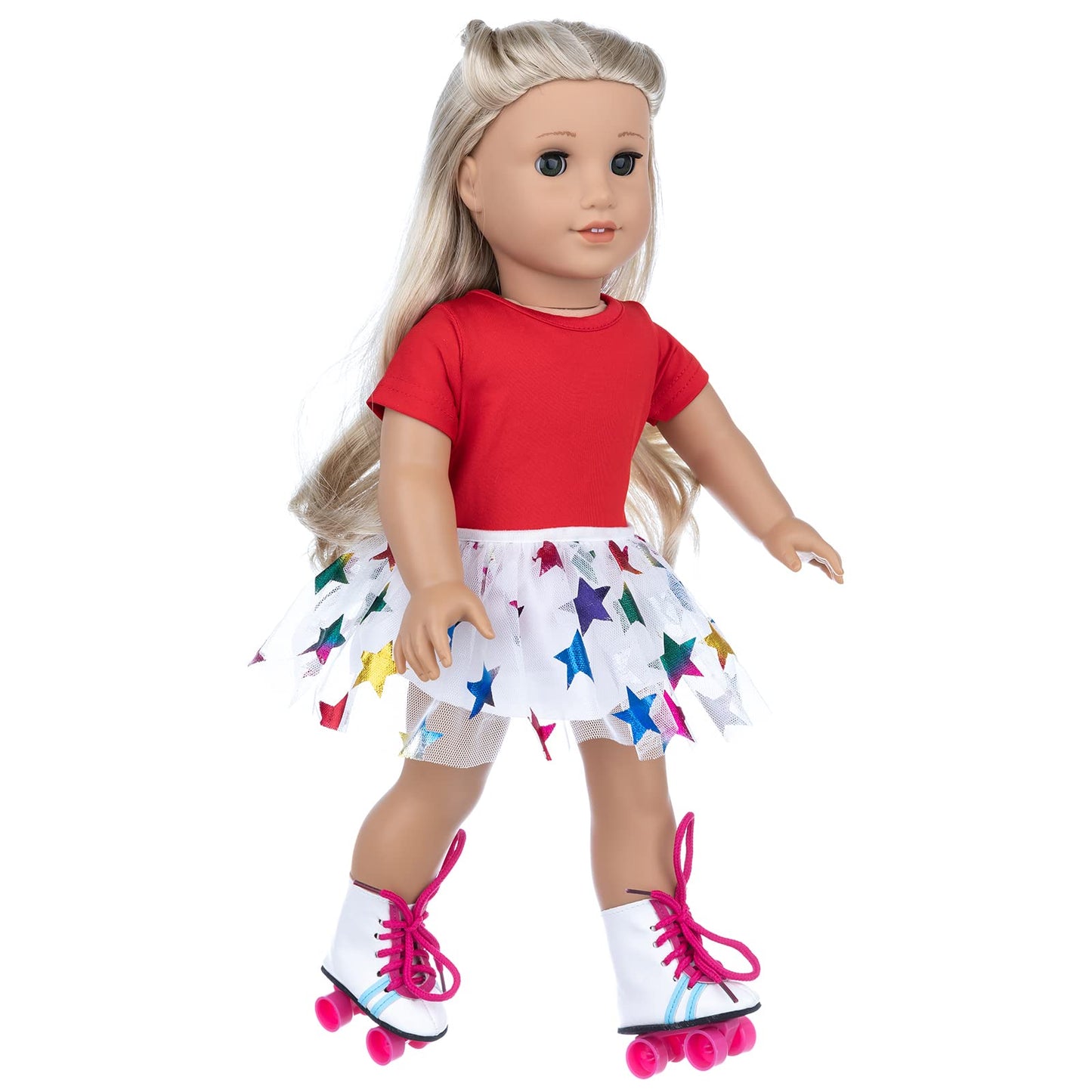 OTMOON 18 Inch Doll Travel Skating Sport Play Set – 7pc Outdoor Accessories (Doll Not Included)