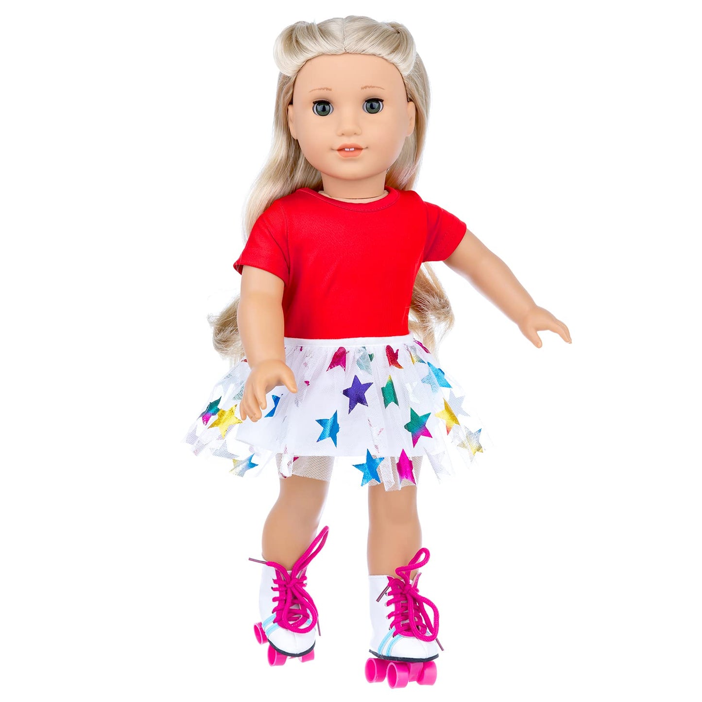 OTMOON 18 Inch Doll Travel Skating Sport Play Set – 7pc Outdoor Accessories (Doll Not Included)