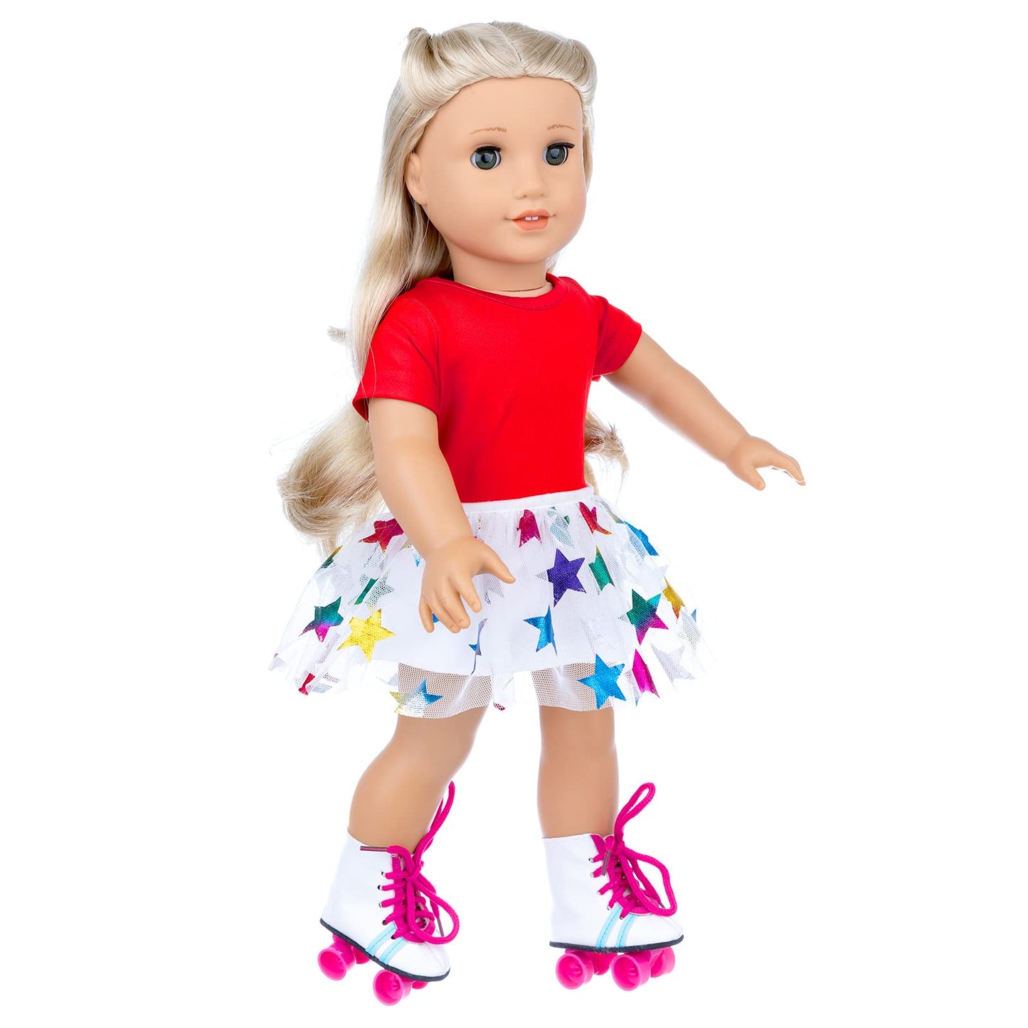 OTMOON 18 Inch Doll Travel Skating Sport Play Set – 7pc Outdoor Accessories (Doll Not Included)