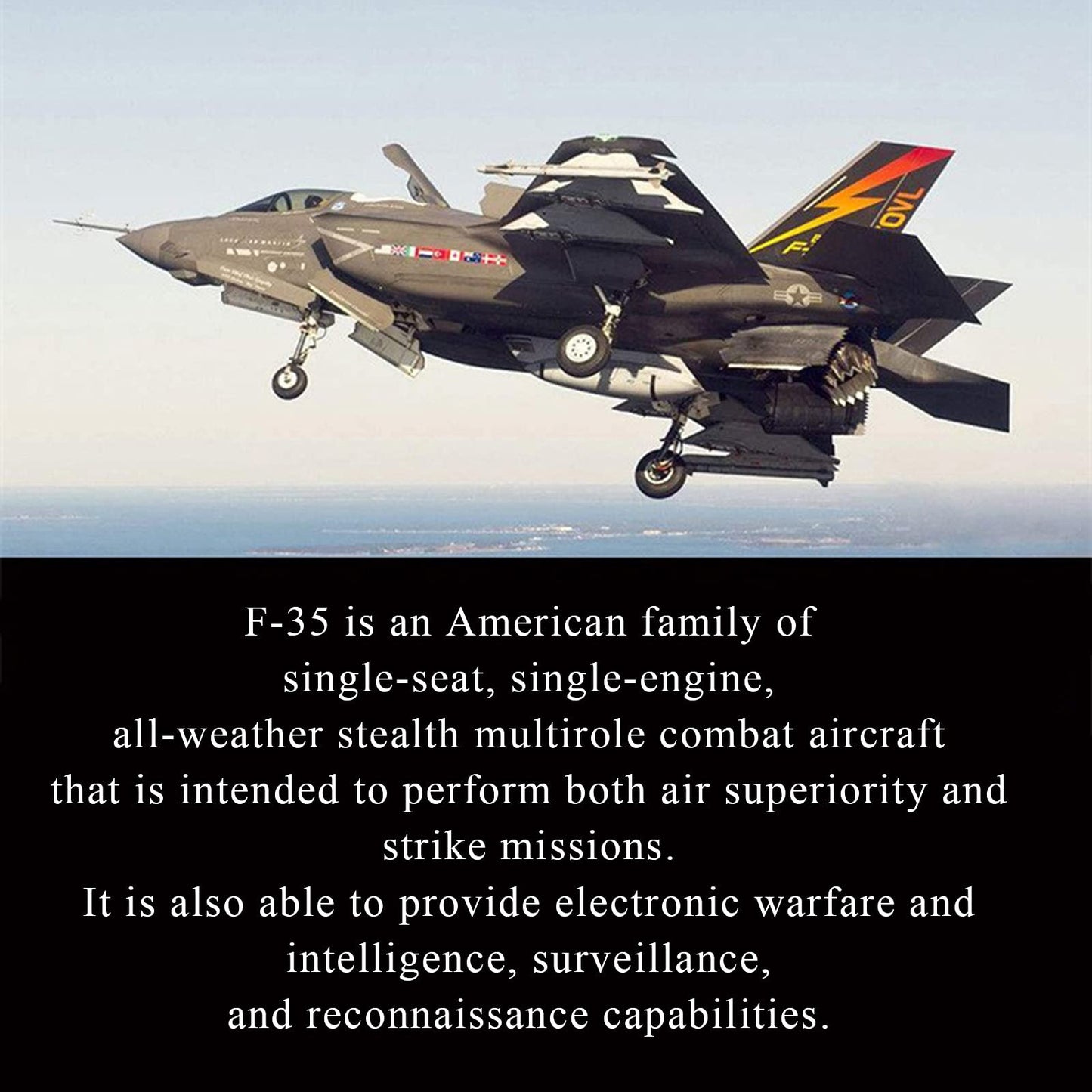 OTONOPI F-35 Fighter Jet Diecast Model – Pull-Back, Lights & Sounds