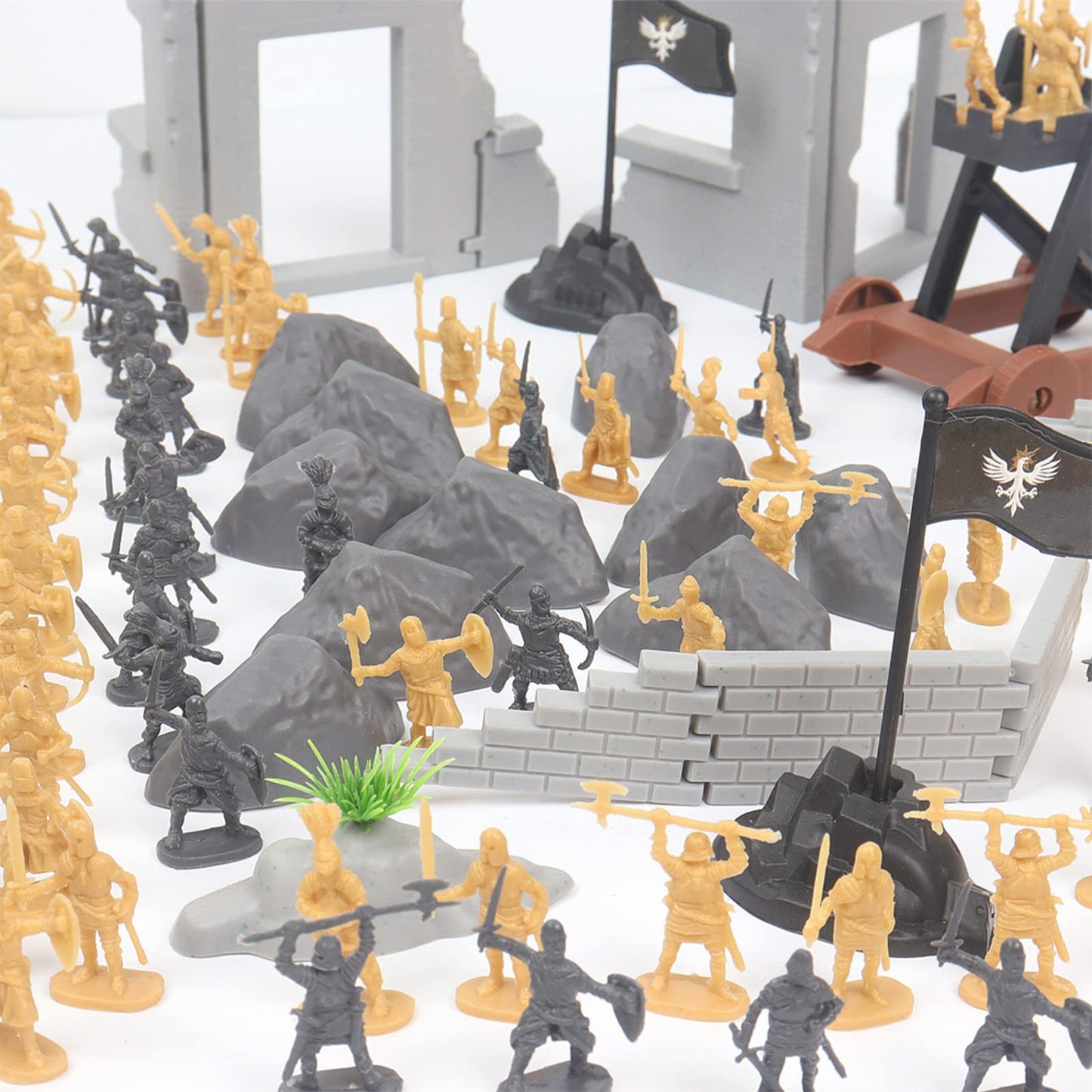 OTONOPI Medieval Knight Toy Soldiers 250pcs Castle Playset