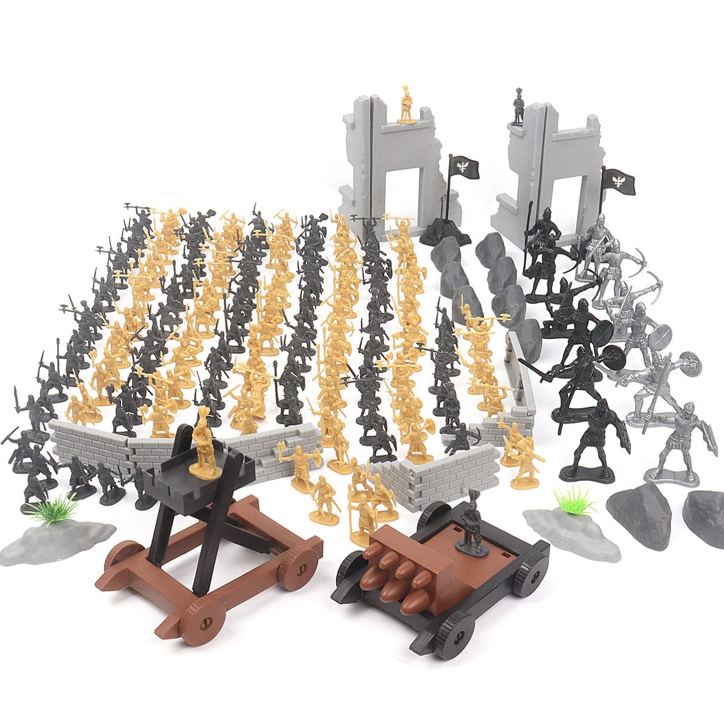 OTONOPI Medieval Knight Toy Soldiers 250pcs Castle Playset