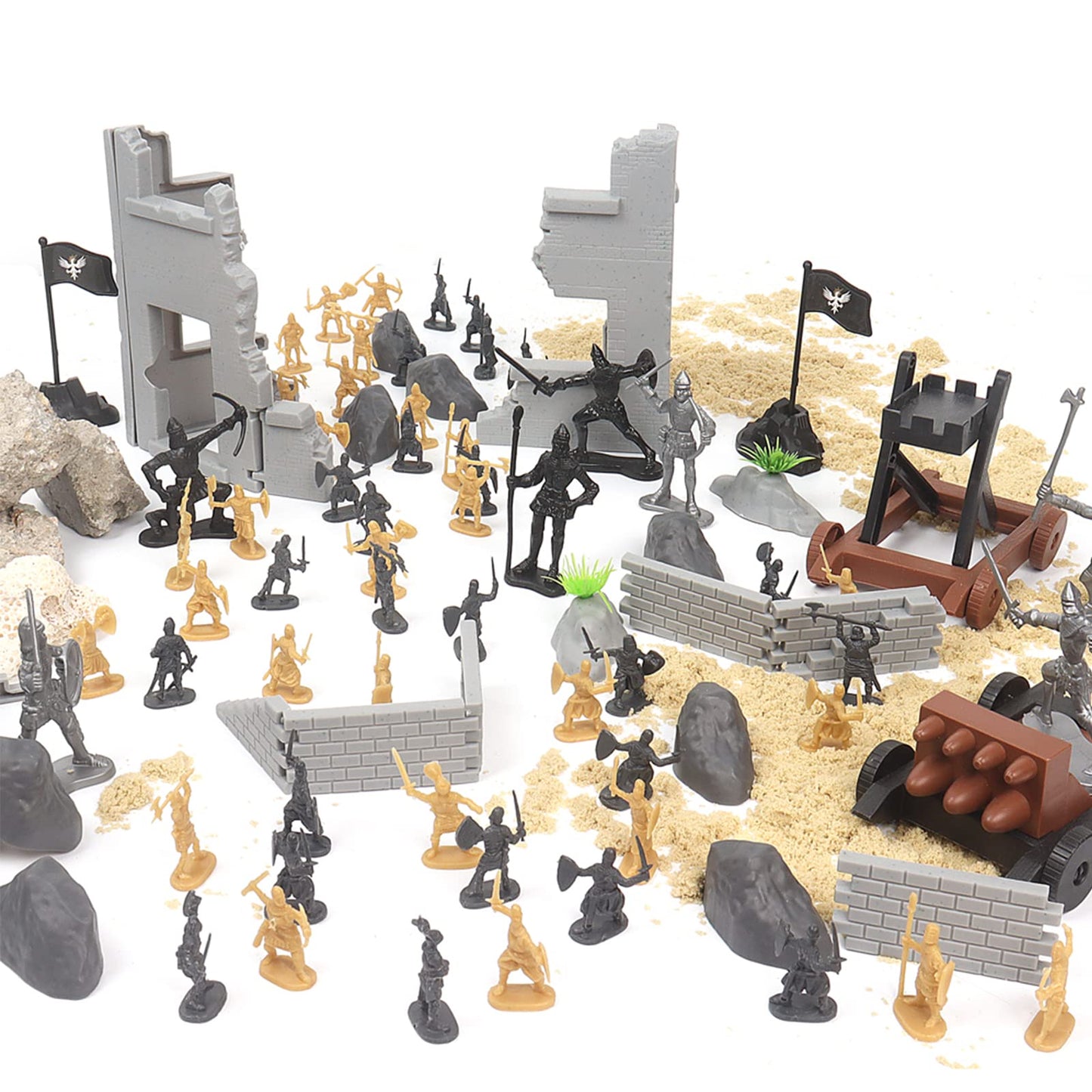OTONOPI Medieval Knight Toy Soldiers 250pcs Castle Playset