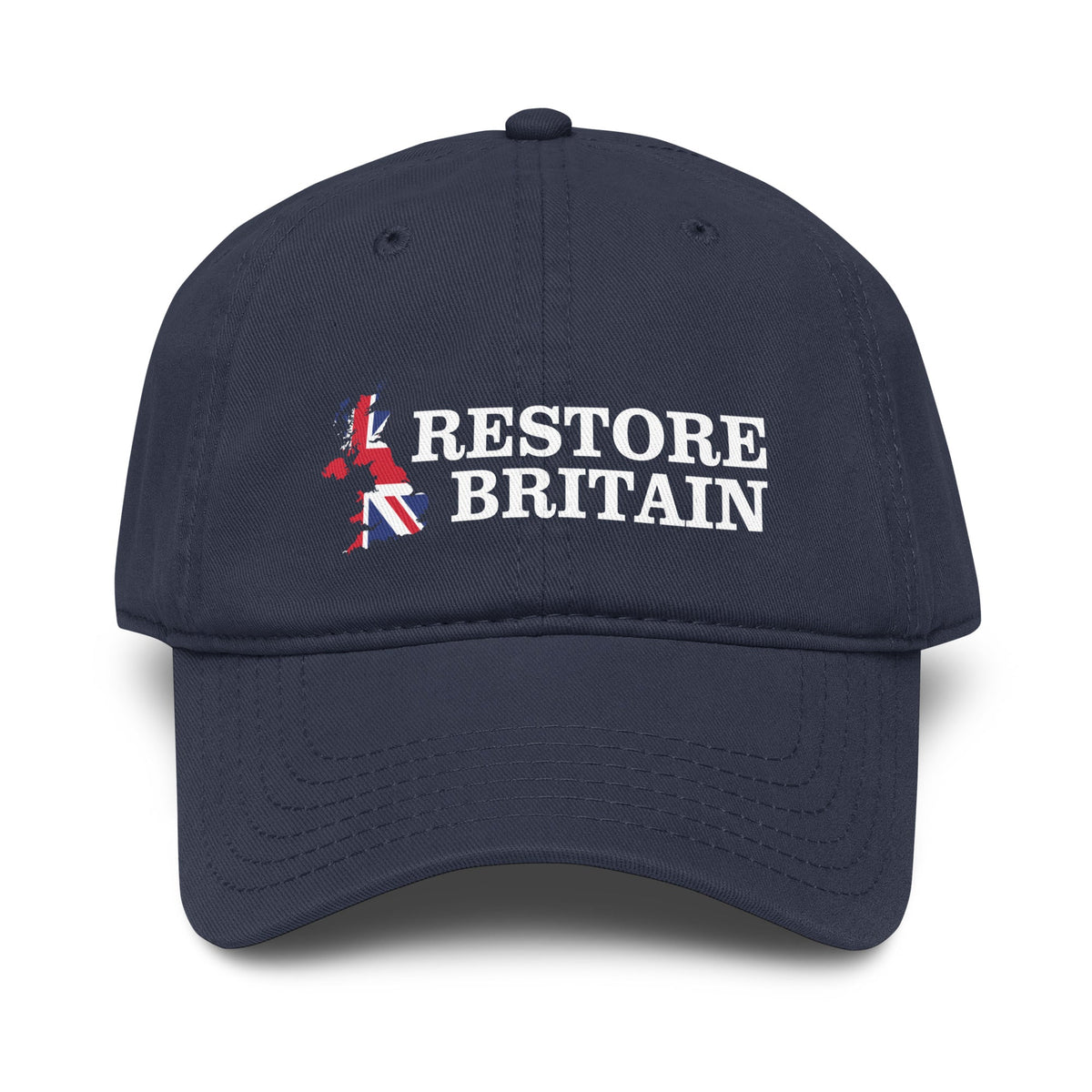 Restore Britain Cap - Navy Printed British Flag Politics Party UK Hat GB