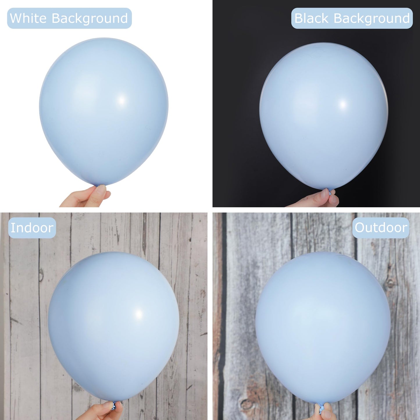 Ouddy Party 129Pcs Light Blue Balloon Arch Kit – 18in/12in/10in/5in Balloons