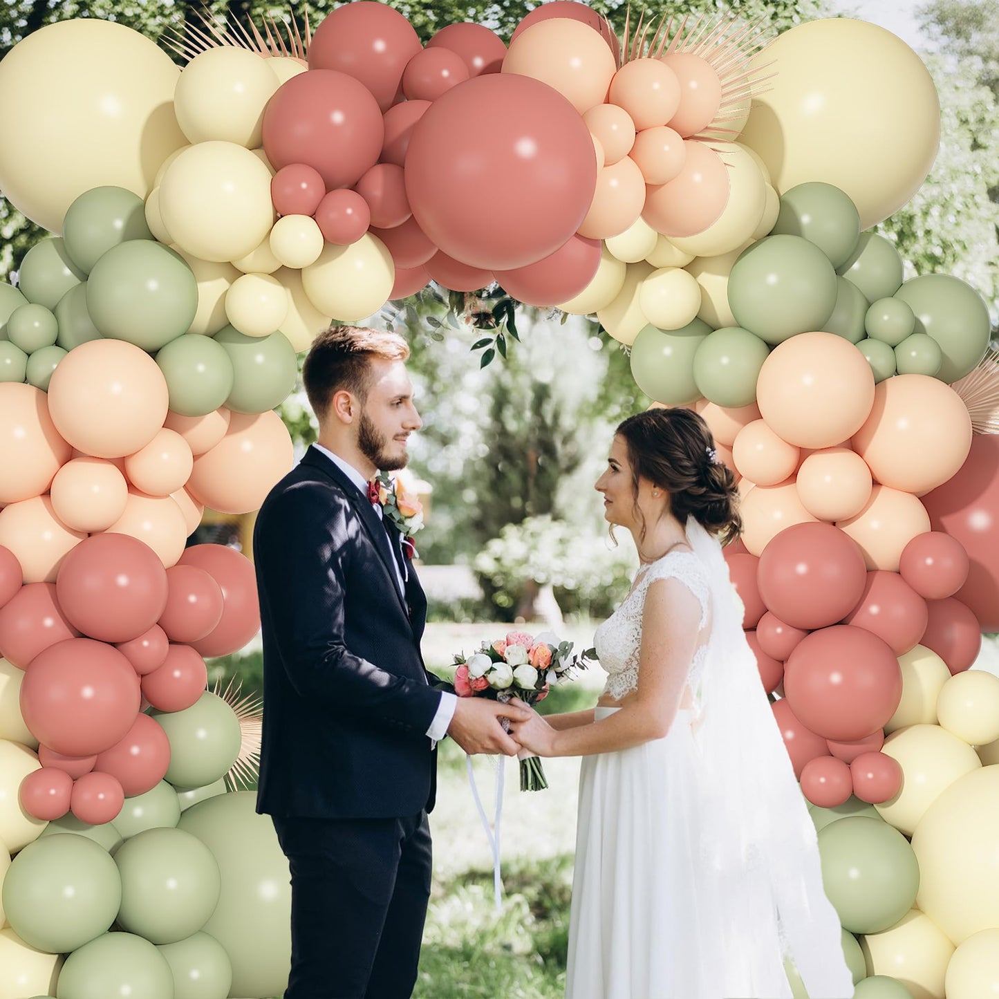 Ouddy Party 149Pcs Dusty Pink & Sage Green Balloon Arch Garland Kit – 18in, 12in, 10in & 5in Mix