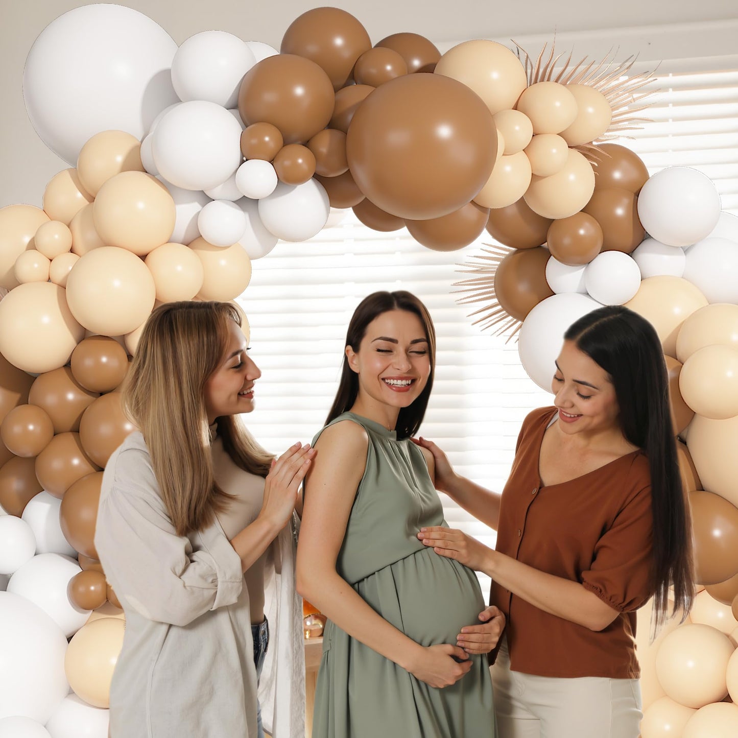 Ouddy Party 149Pcs Boho Brown Balloon Arch Kit – Neutral Balloons for Weddings, Birthdays, and Bear-Themed Parties