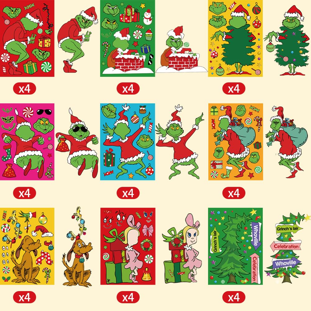 OUDE HOWER 36 PCS Christmas Make Your Own Stickers – DIY Crafts & Party Decor
