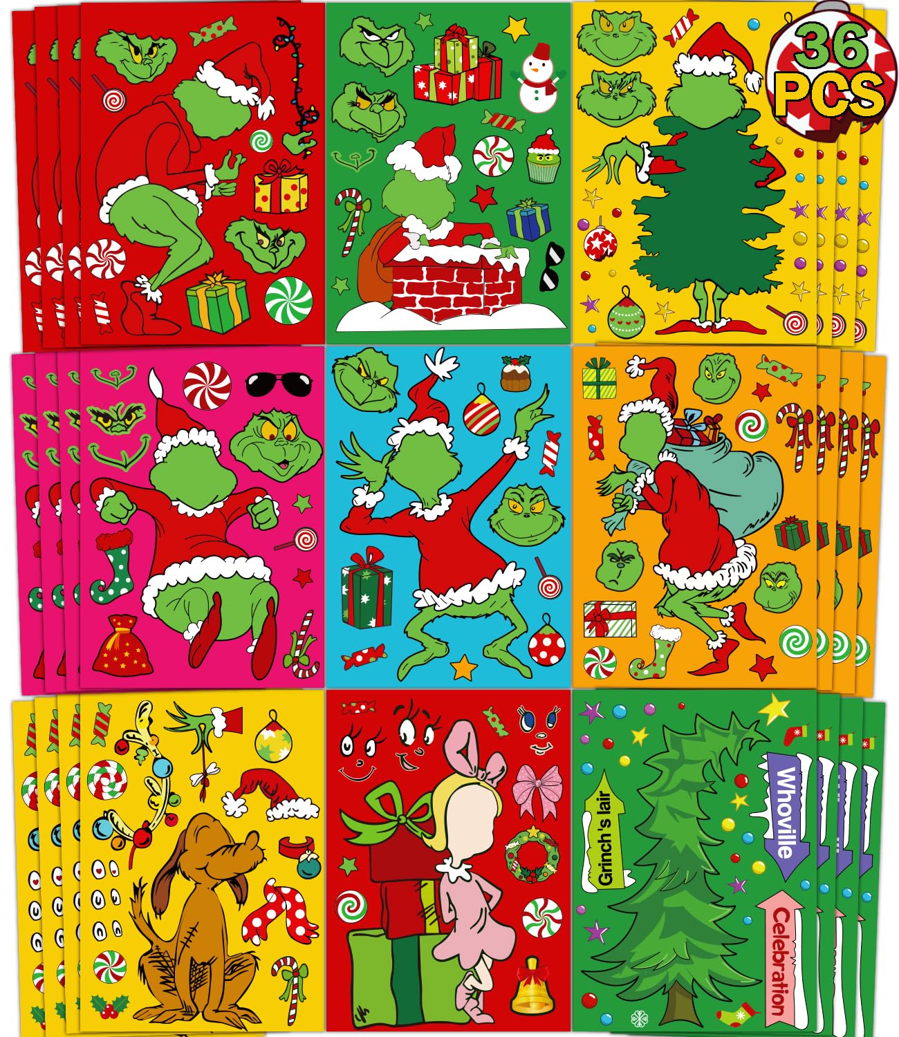 OUDE HOWER 36 PCS Christmas Make Your Own Stickers – DIY Crafts & Party Decor