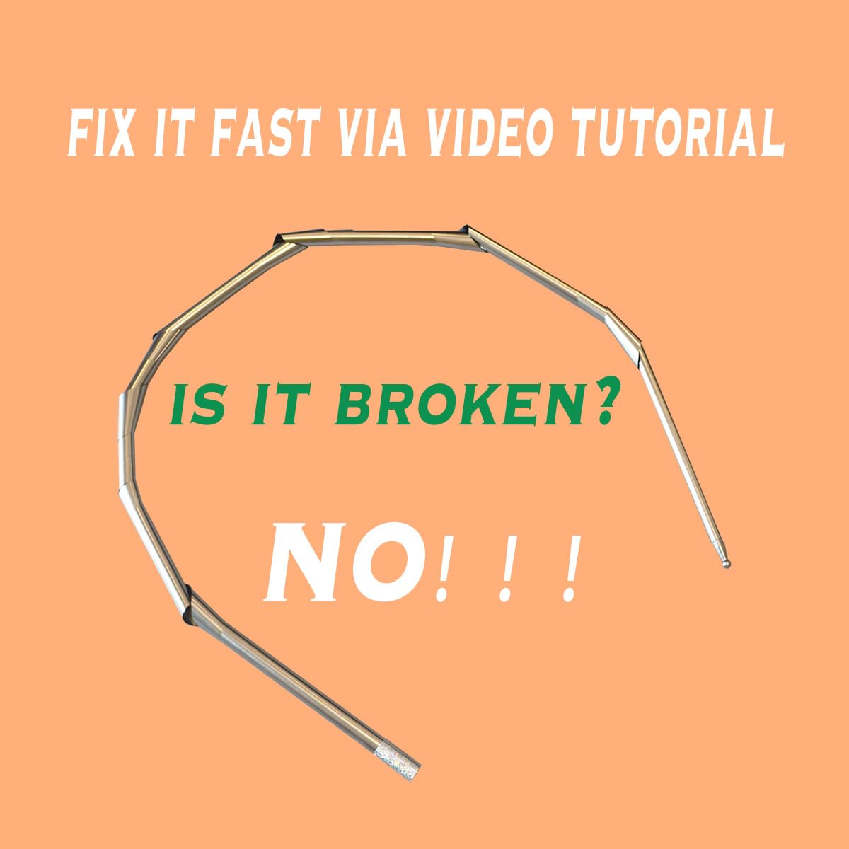OUERMAMA Black Magic Cane – Metal Appearing Cane with Video Tutorial & Free Gloves