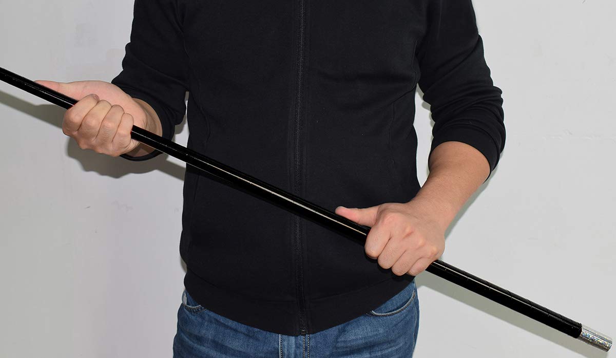 OUERMAMA Black Magic Cane – Metal Appearing Cane with Video Tutorial & Free Gloves
