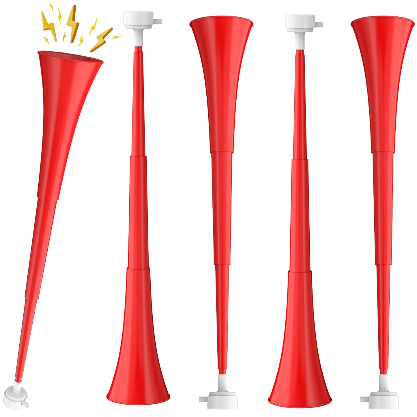 Ouffun 24-Inch Collapsible Stadium Horn – Loud ABS Vuvuzela for Sports, Events & Parties
