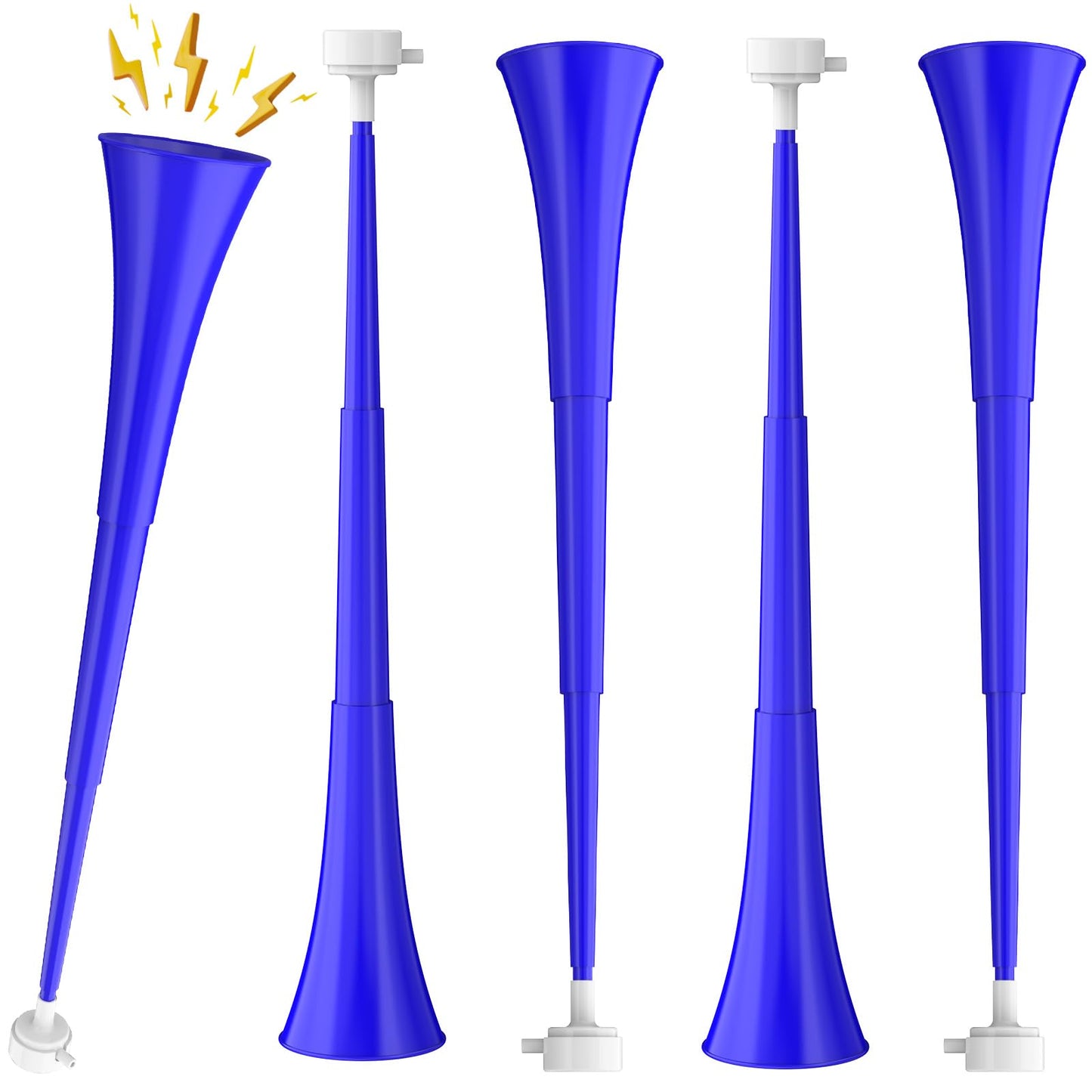 Ouffun Collapsible Stadium Horn 24-Inch | Loud Plastic Vuvuzela for Sports & Events