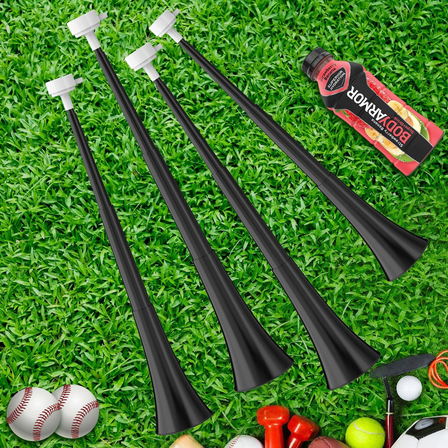 Ouffun Collapsible Stadium Horn 24in – Loud Plastic Trumpet for Sports & Events