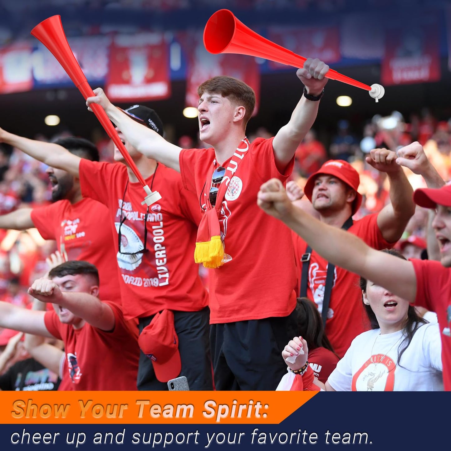 Ouffun 24-Inch Collapsible Stadium Horn – Loud ABS Vuvuzela for Sports, Events & Parties
