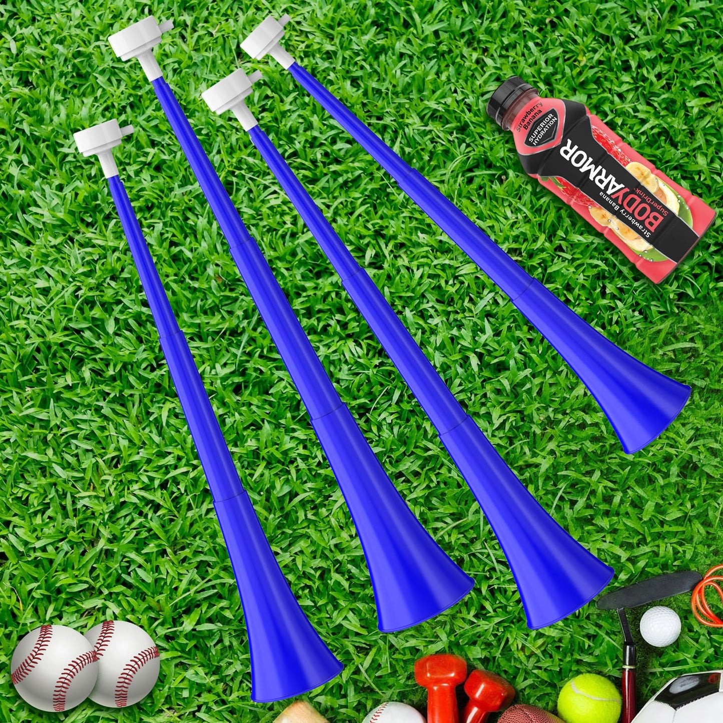Ouffun Collapsible Stadium Horn 24-Inch | Loud Plastic Vuvuzela for Sports & Events