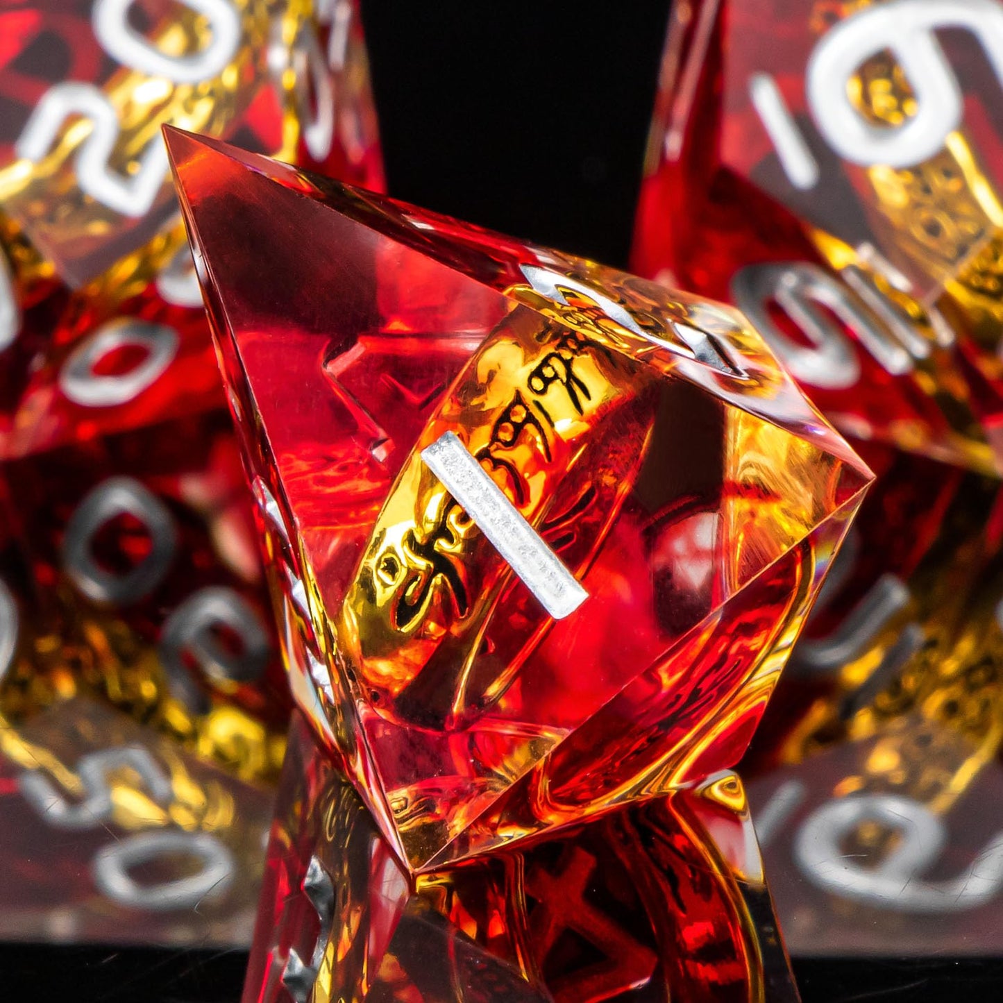 OUKELANWO Magic Lord Rings DND Dice Set – 7-Piece Ring Dice with Box