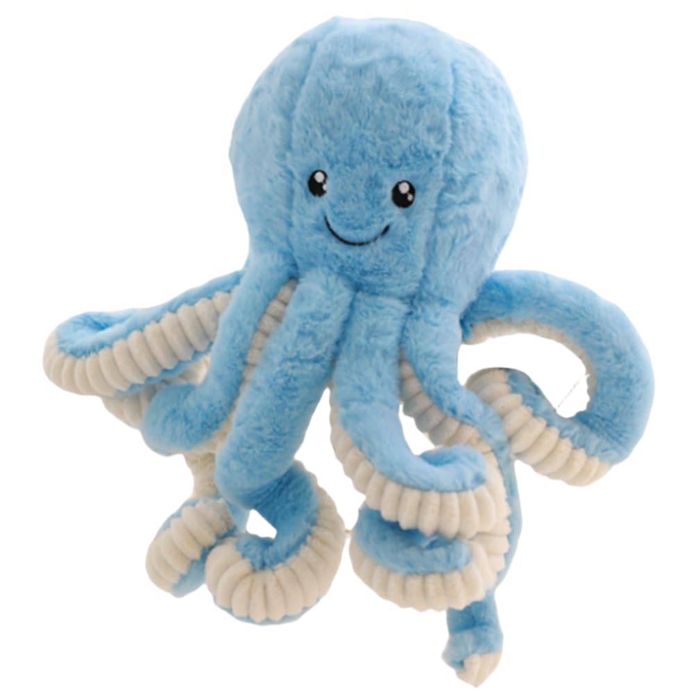 OUKEYI 15.7-Inch Blue Octopus Plush Toy – Soft Stuffed Animal for Kids and Adults