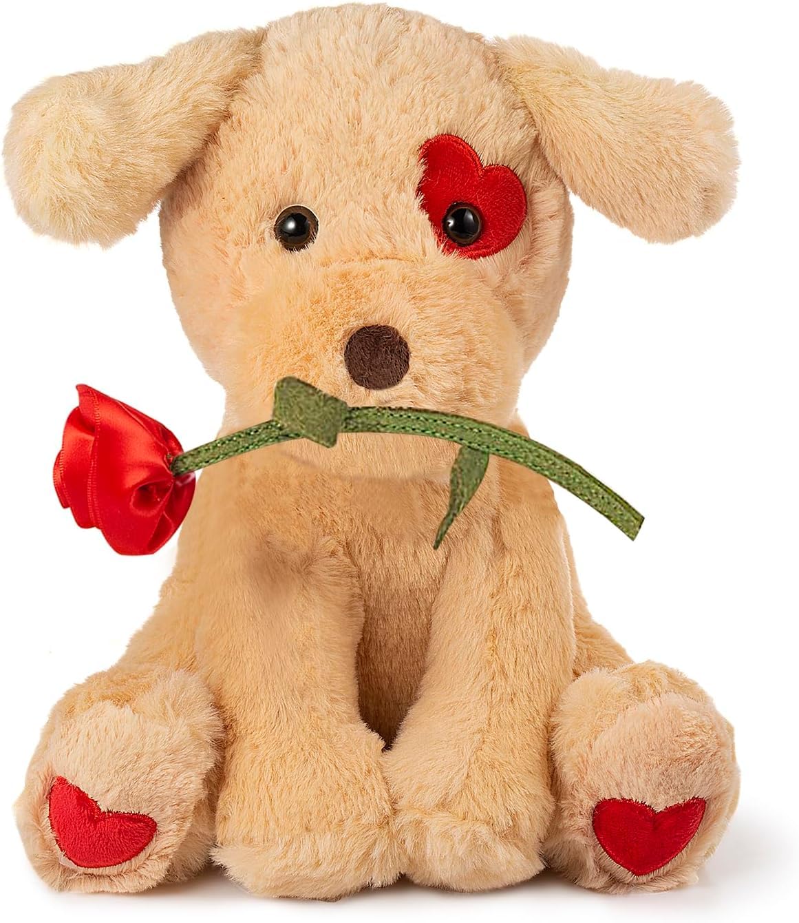 Oukiwi 10 Inch Valentine's Stuffed Animal Dog – Gift Idea (Style C)