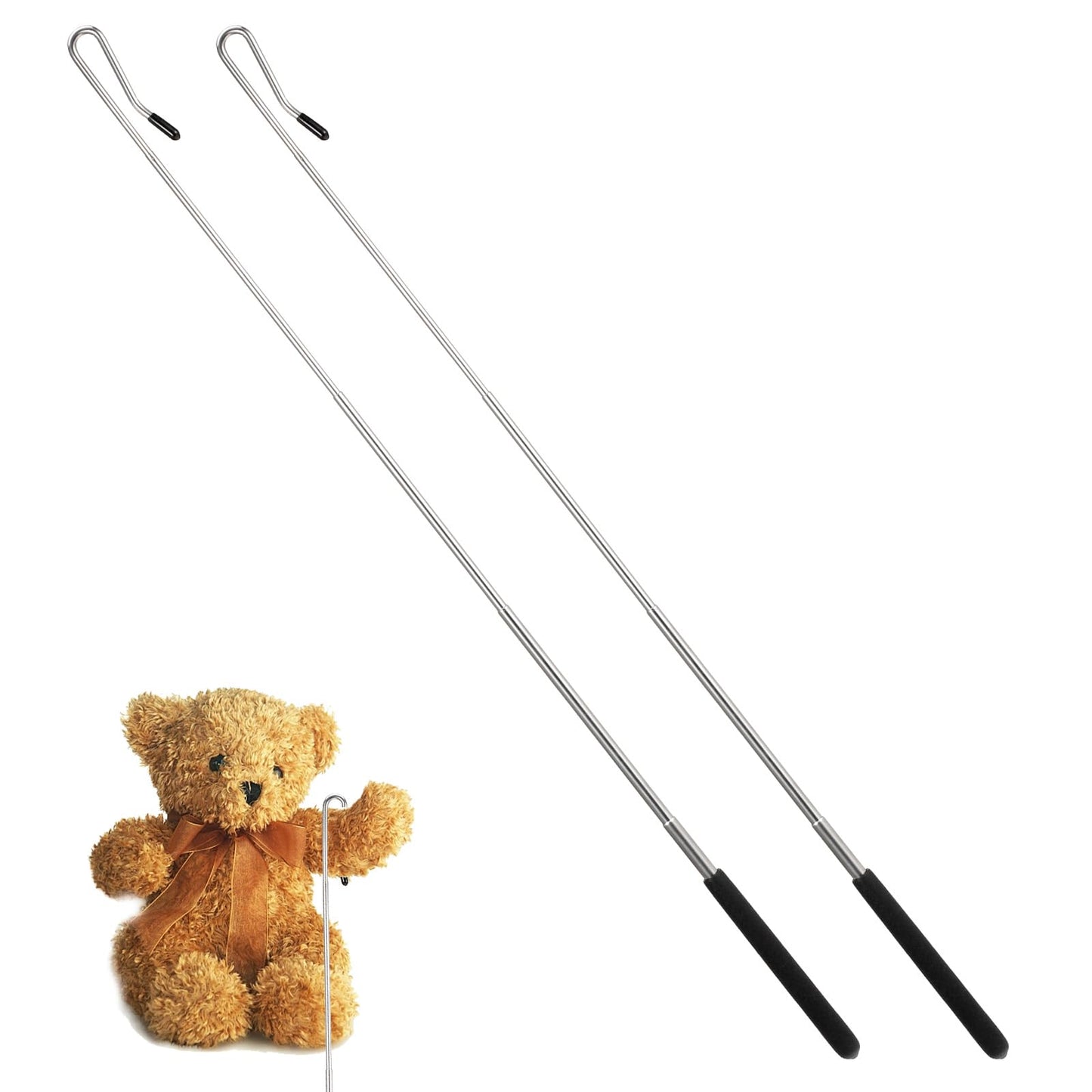 Ouligay 2 Pcs 21-Inch Adjustable Puppet Handles – Durable Metal Puppet Rods