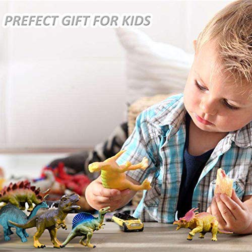 OuMuaMua Dinosaur Toys – 6 Pack Large 6–7 Inch Plastic Dino Figures for Imaginative Play
