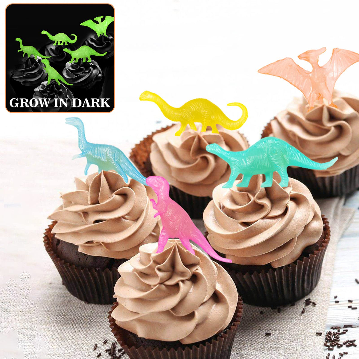 OuMuaMua 78pcs Glow in the Dark Dinosaur Toys Set – Realistic Dino Figures for Parties
